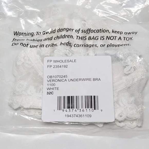 Free People Veronica Underwire Bra White 32C - Picture 12 of 12